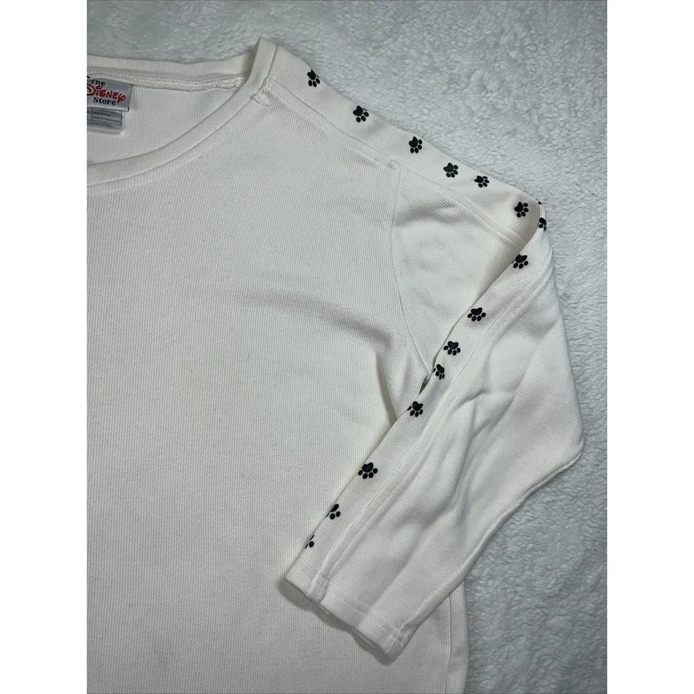 The Disney Store 101 Dalmatians Lightweight‎ Sweatshirt Paw Print Pattern Size L